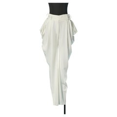White fluid trouser draped on the hips ALEXANDRE VAUTHIER