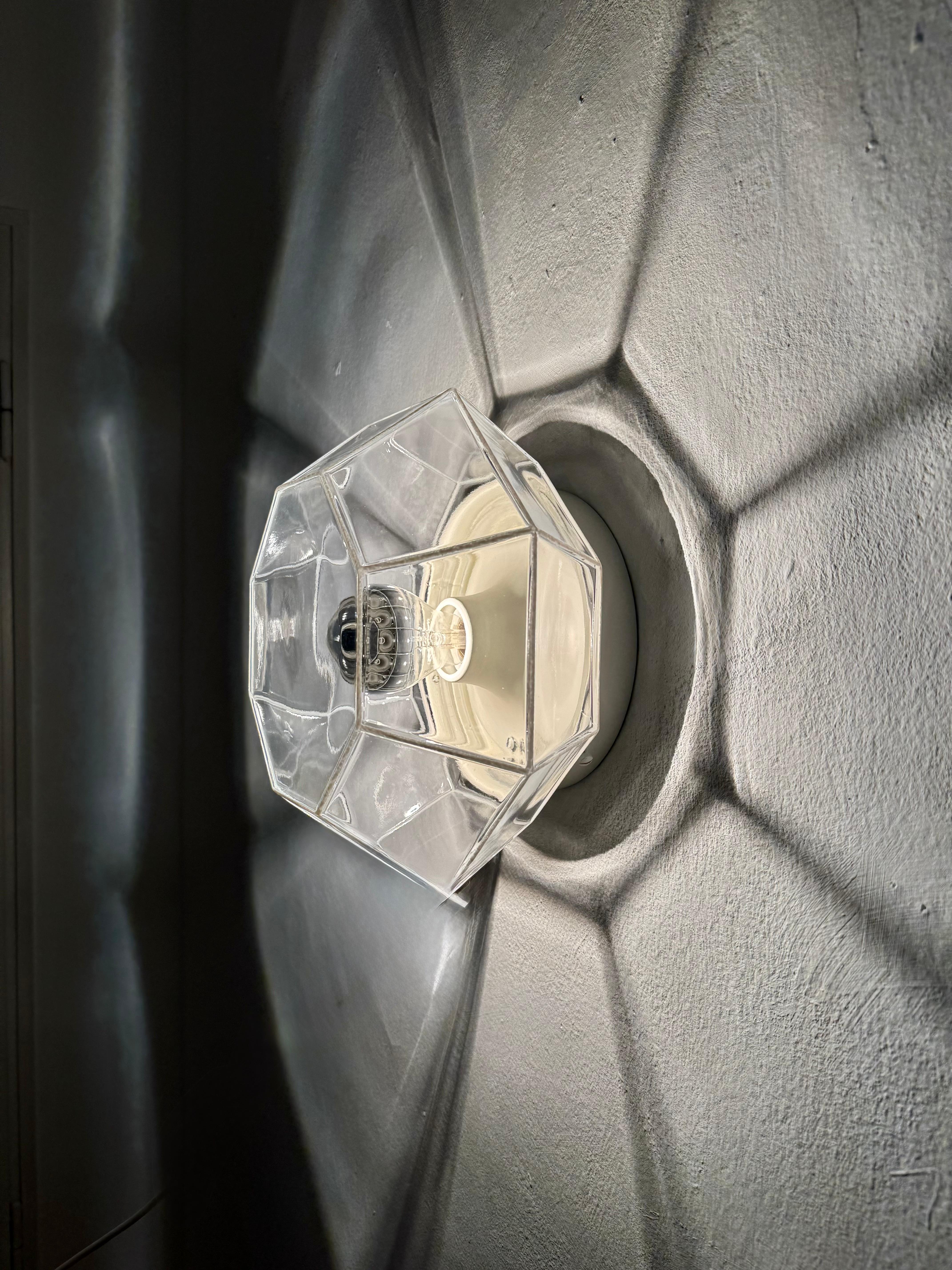 Metallo Lampada da incasso o da parete bianca di Glashütte Limburg in vendita