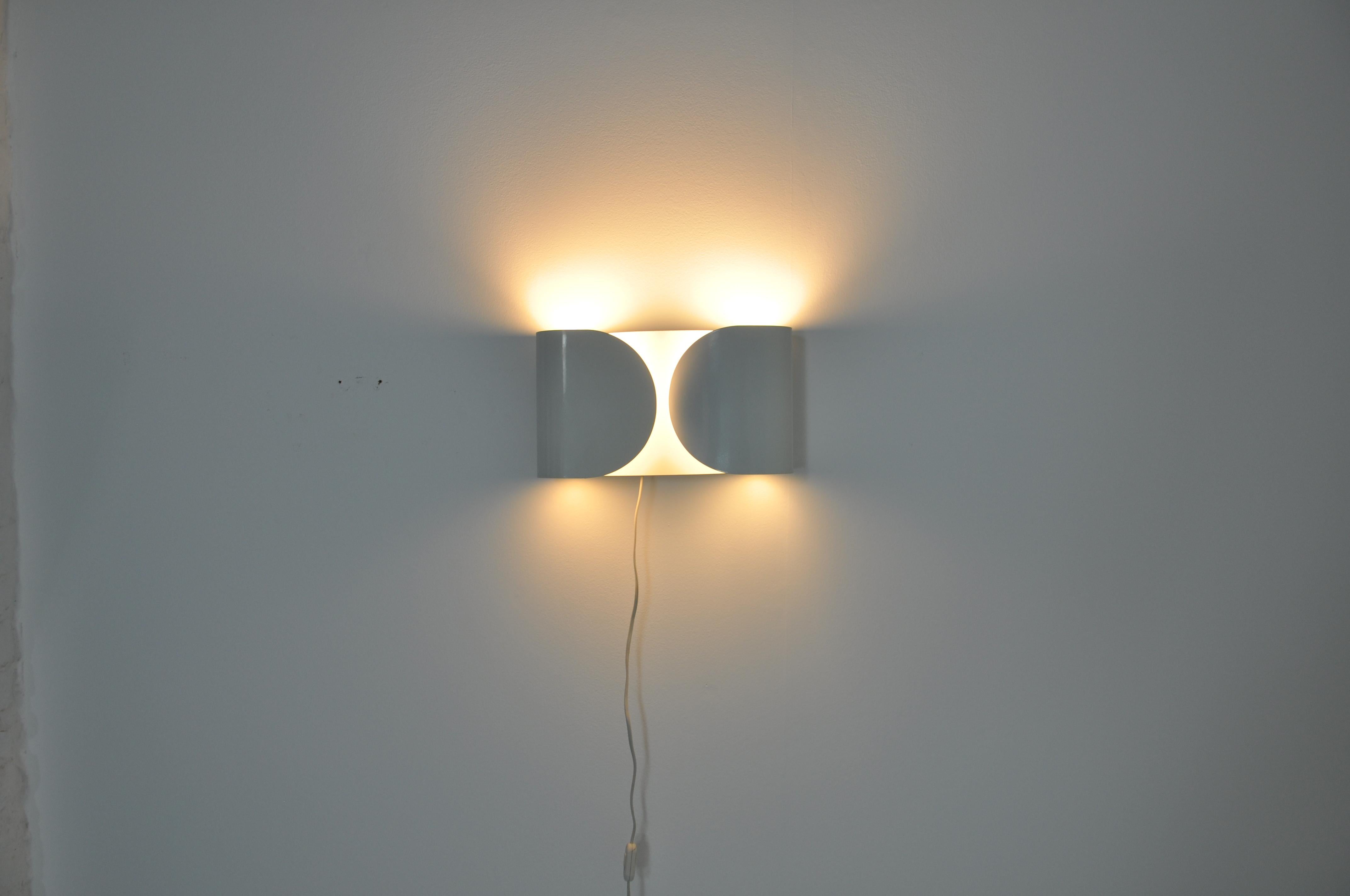 Mid-Century Modern White Foglio Sconce by Tobia & Afra Scarpa for Flos, 1960s