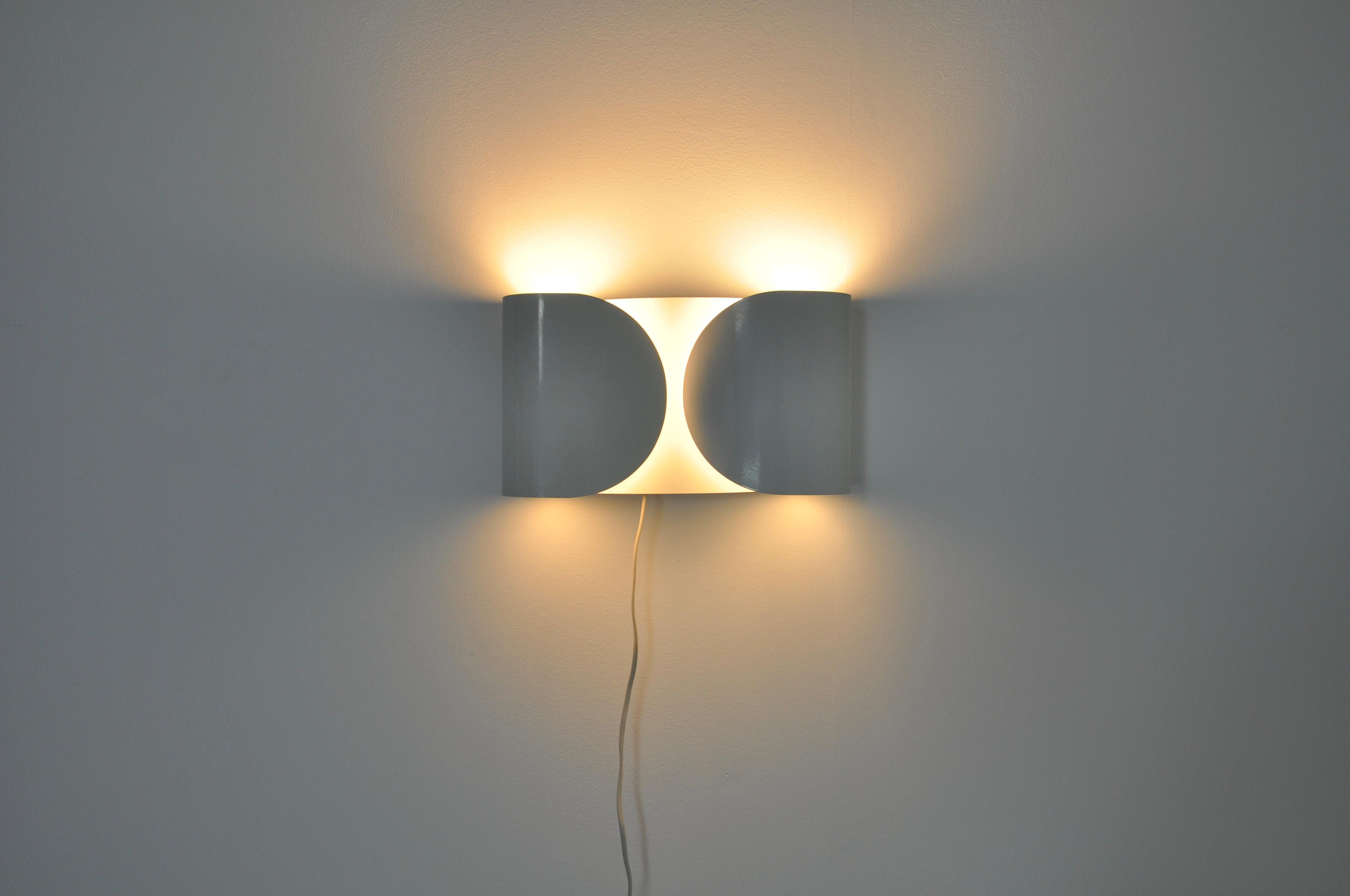 Italian White Foglio Sconce by Tobia & Afra Scarpa for Flos, 1960s