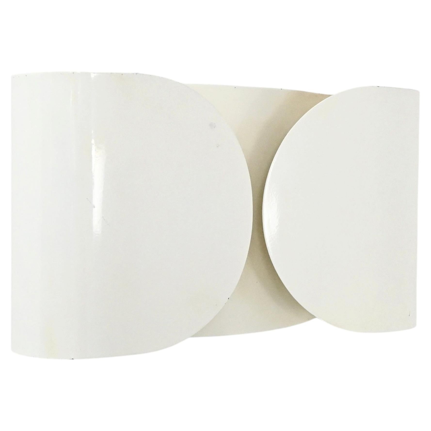 White Foglio Sconce by Tobia & Afra Scarpa for Flos, 1960s