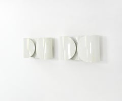 White Foglio Sconces by Tobia & Afra Scarpa for Flos, 1960s, Set of 2