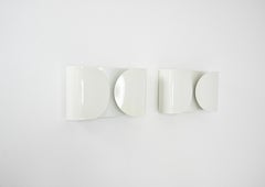 White Foglio Sconces by Tobia & Afra Scarpa for Flos, 1960s, Set of 2