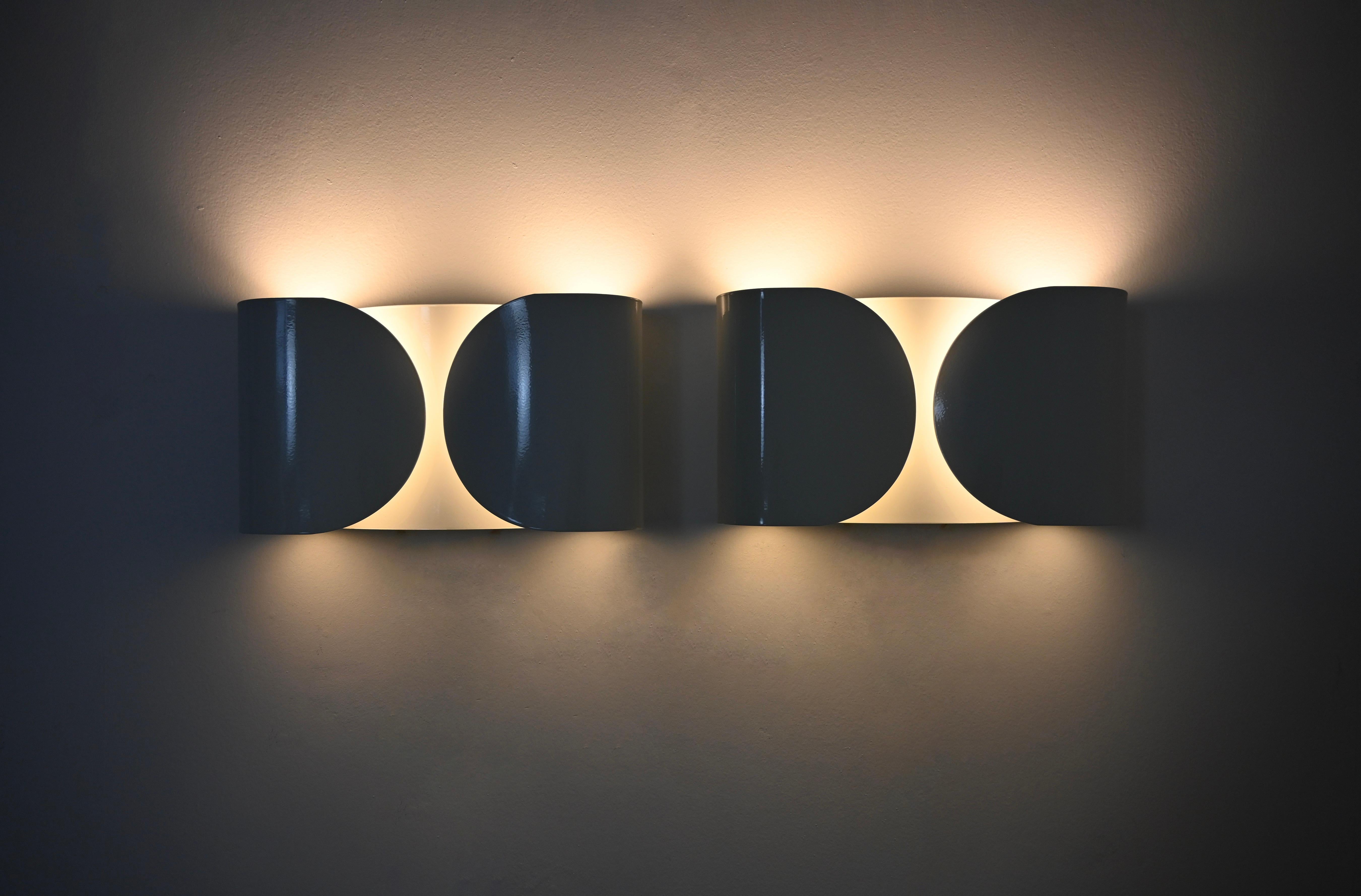 Mid-Century Modern White Foglio Sconces by Tobia & Afra Scarpa for Flos, 1960s, Set of 2