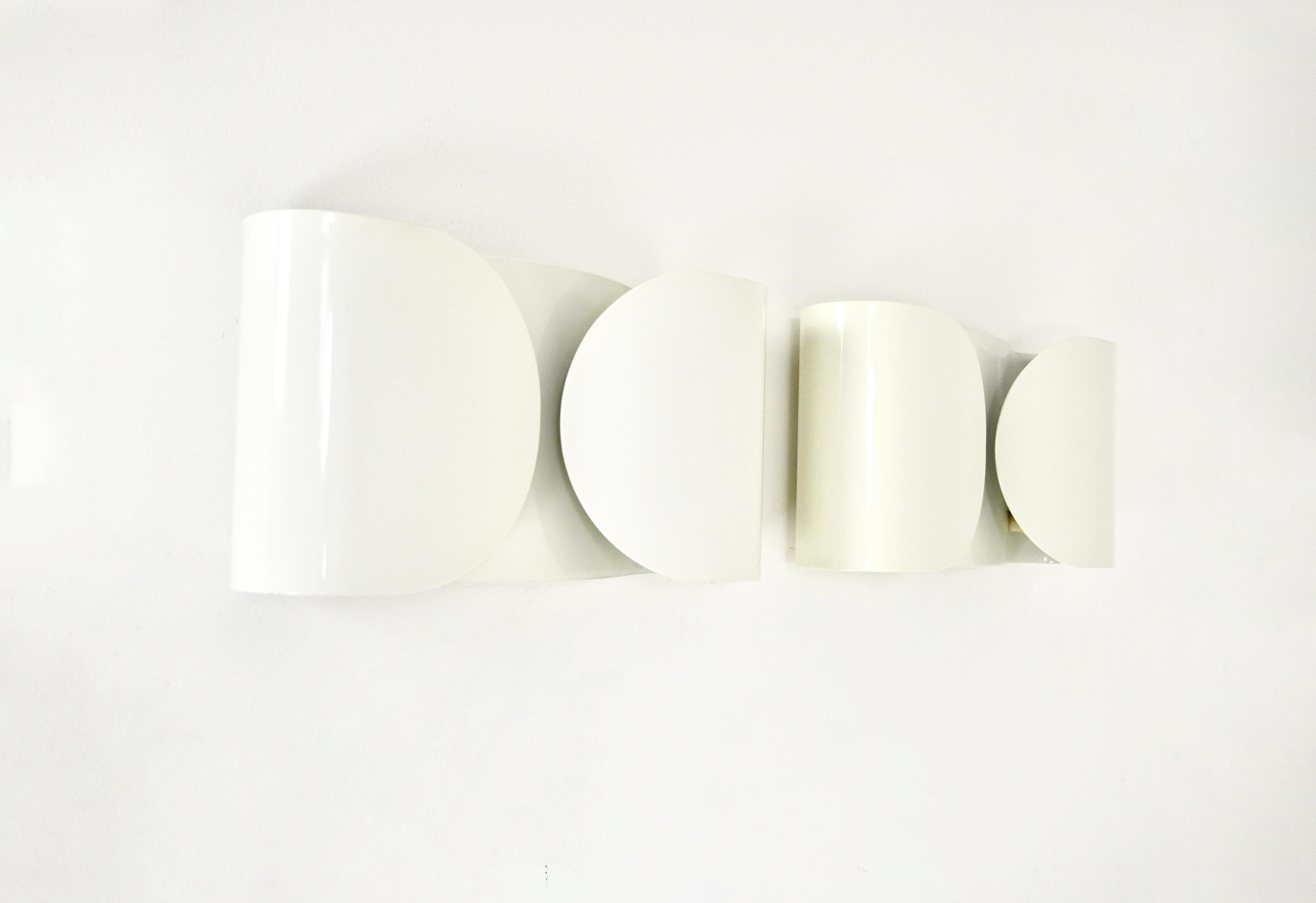 Italian White Foglio Sconces by Tobia & Afra Scarpa for Flos, 1960s, Set of 2
