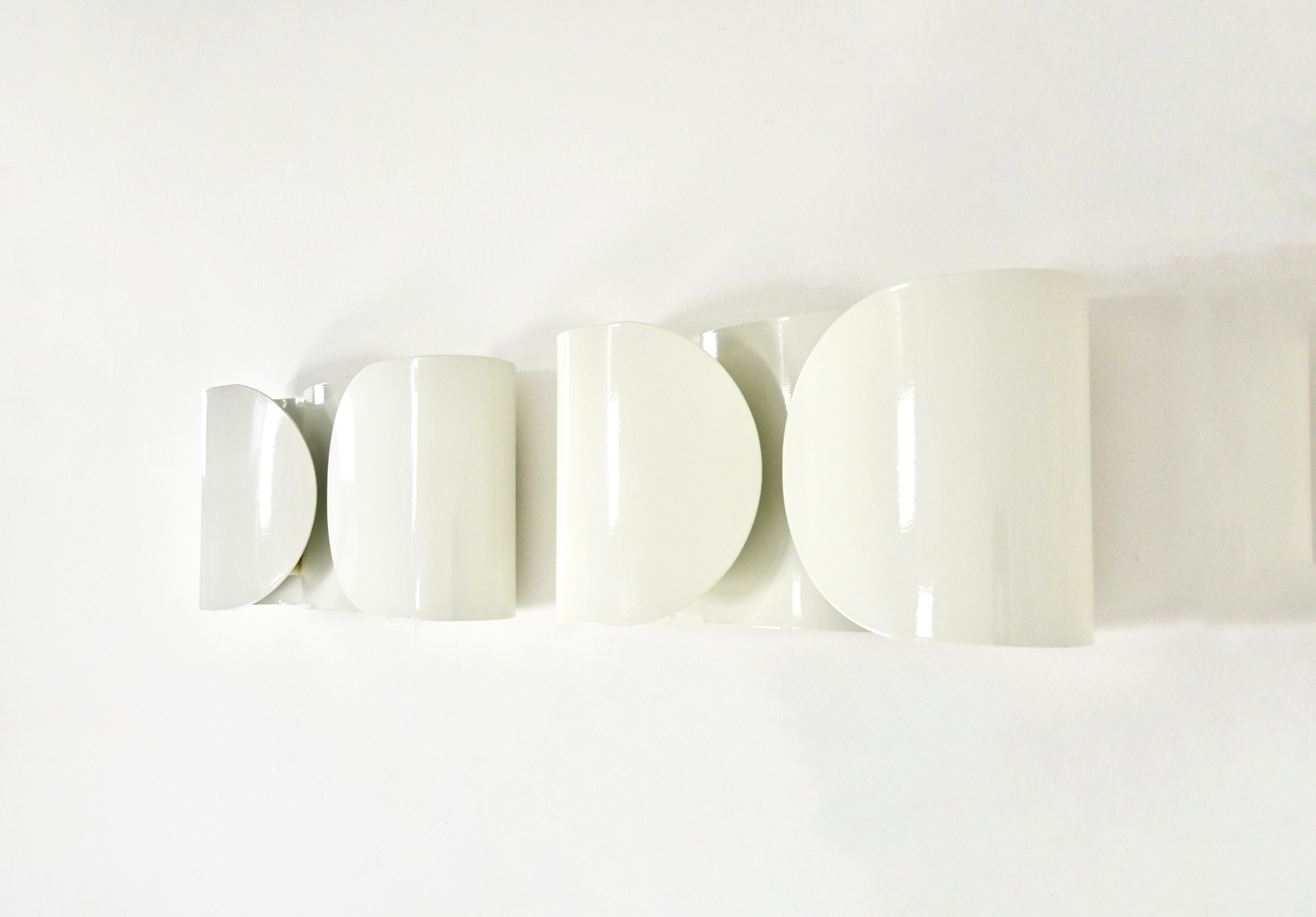 Mid-20th Century White Foglio Sconces by Tobia & Afra Scarpa for Flos, 1960s, Set of 2