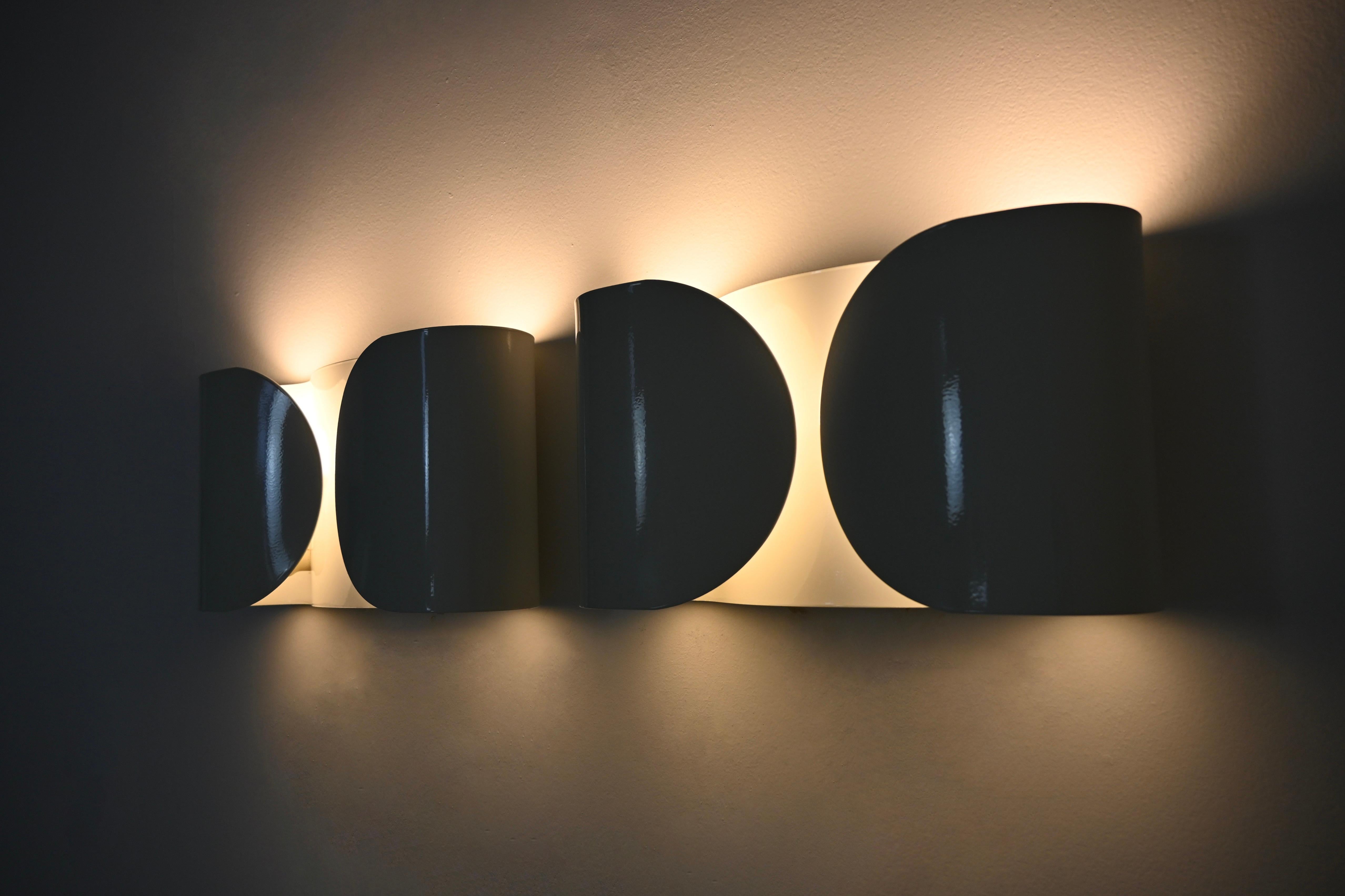Metal White Foglio Sconces by Tobia & Afra Scarpa for Flos, 1960s, Set of 2