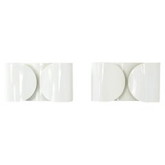 White Foglio Sconces by Tobia & Afra Scarpa for Flos, 1960s, Set of 2