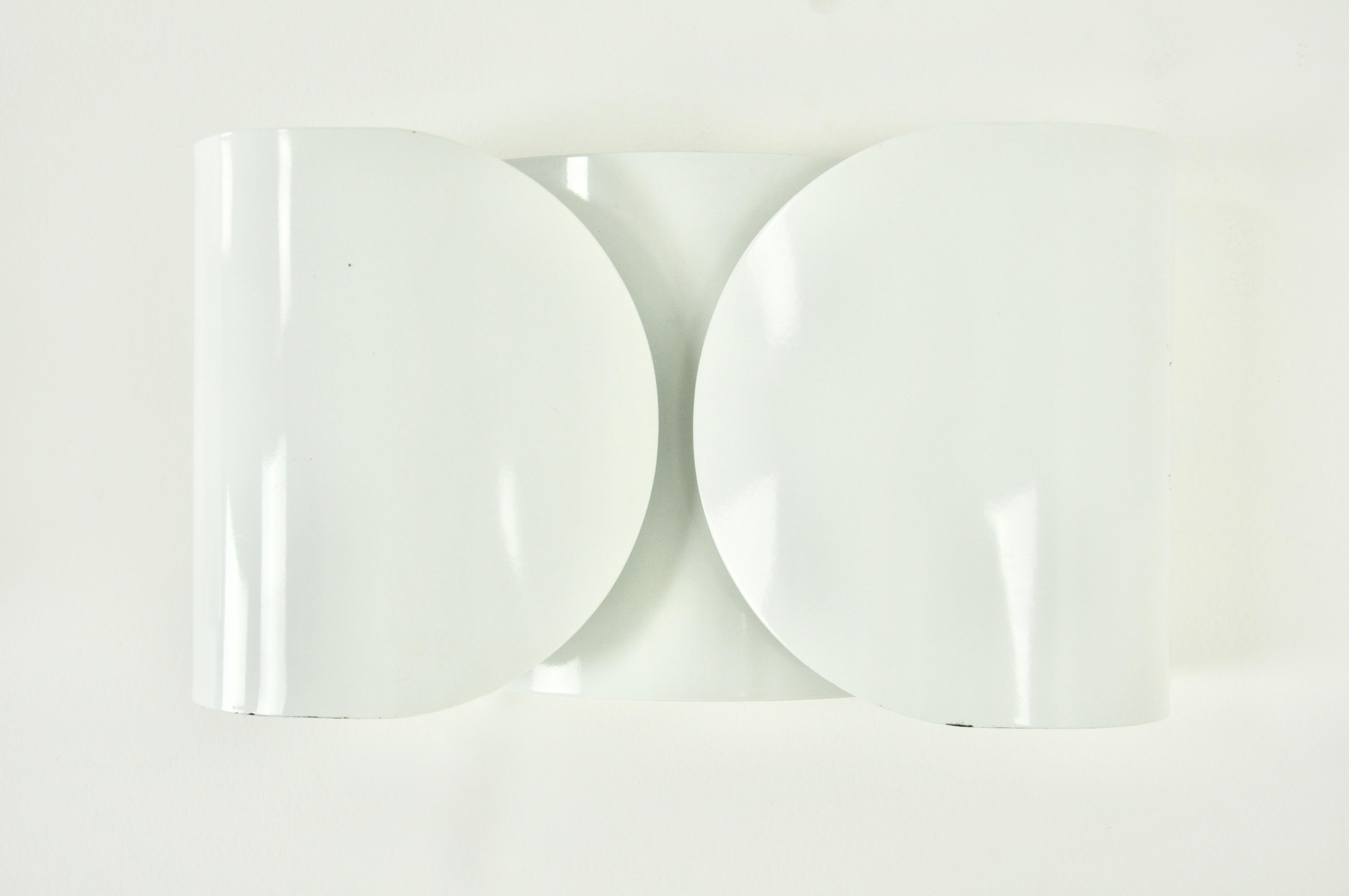 White Foglio Wall Lamps by Tobia & Afra Scarpa for Flos, 1960s Set of 2 3
