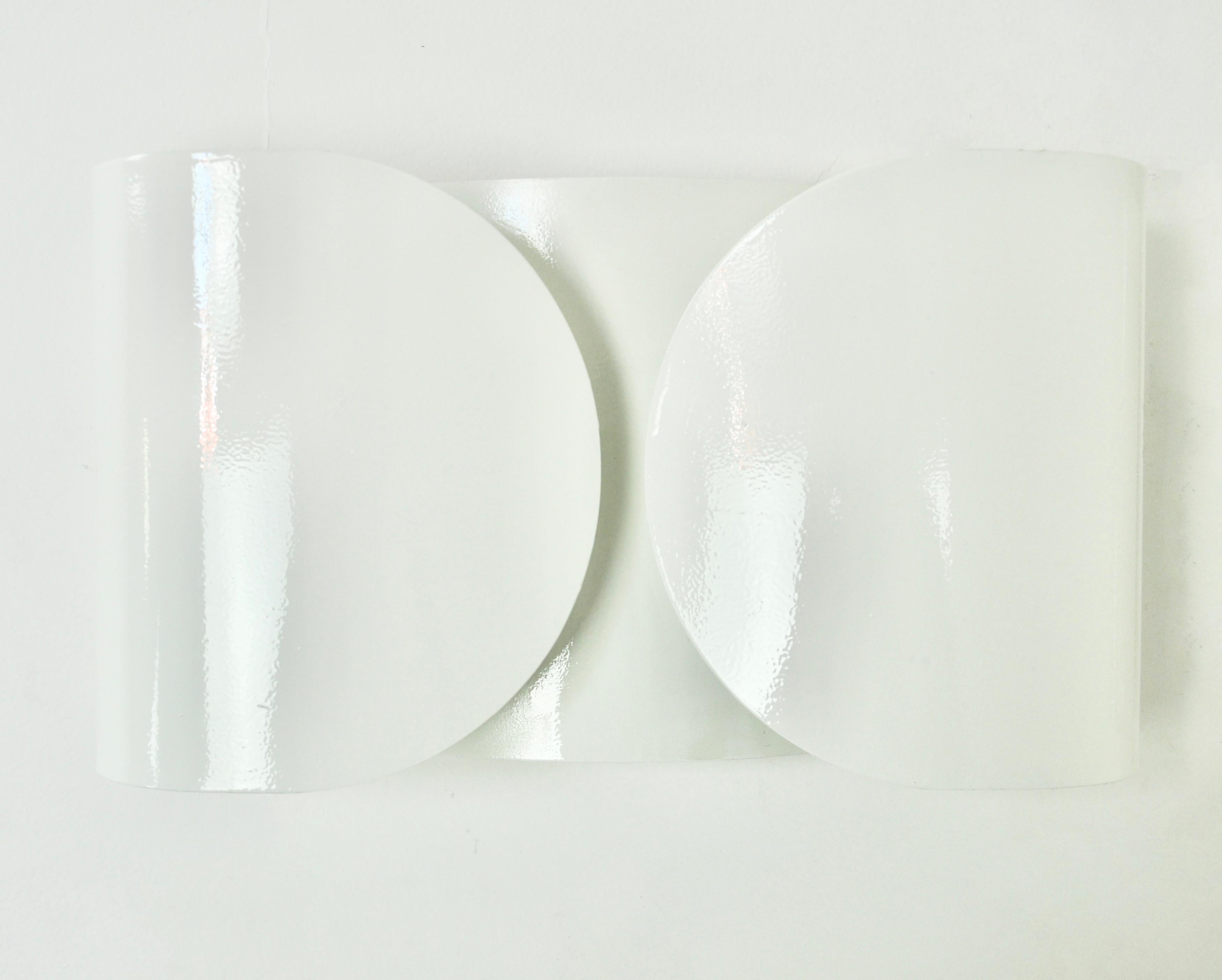 White Foglio Sconces by Tobia & Afra Scarpa for Flos, 1960s Set of 2 For Sale 3