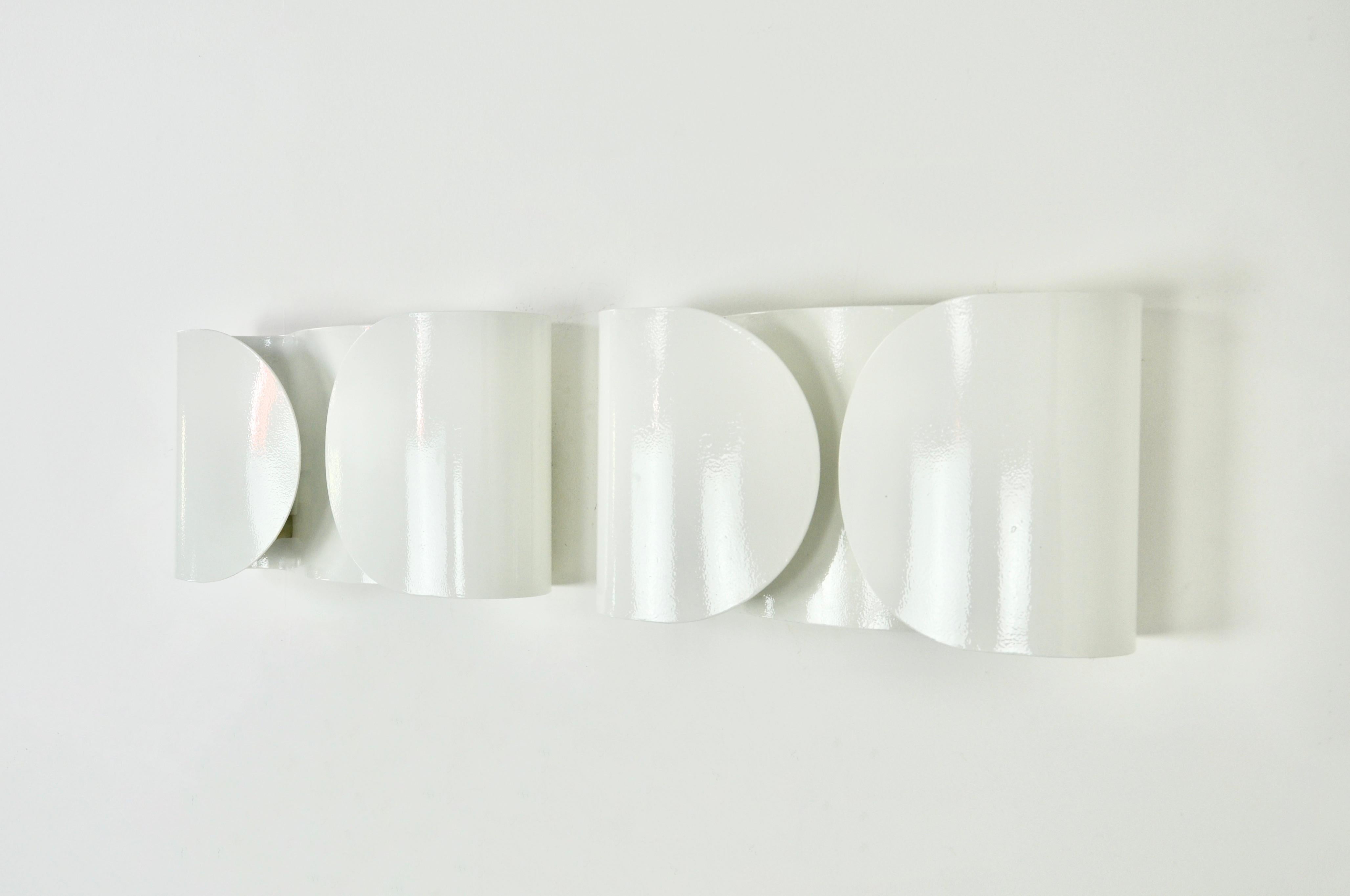 White Foglio Wall Lamps by Tobia & Afra Scarpa for Flos, 1960s Set of 2 For Sale 1