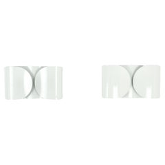 White Foglio Wall Lamps by Tobia & Afra Scarpa for Flos, 1960s Set of 2