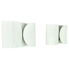 White Foglio Wall Lamps by Tobia & Afra Scarpa for Flos, 1960s Set of 2
