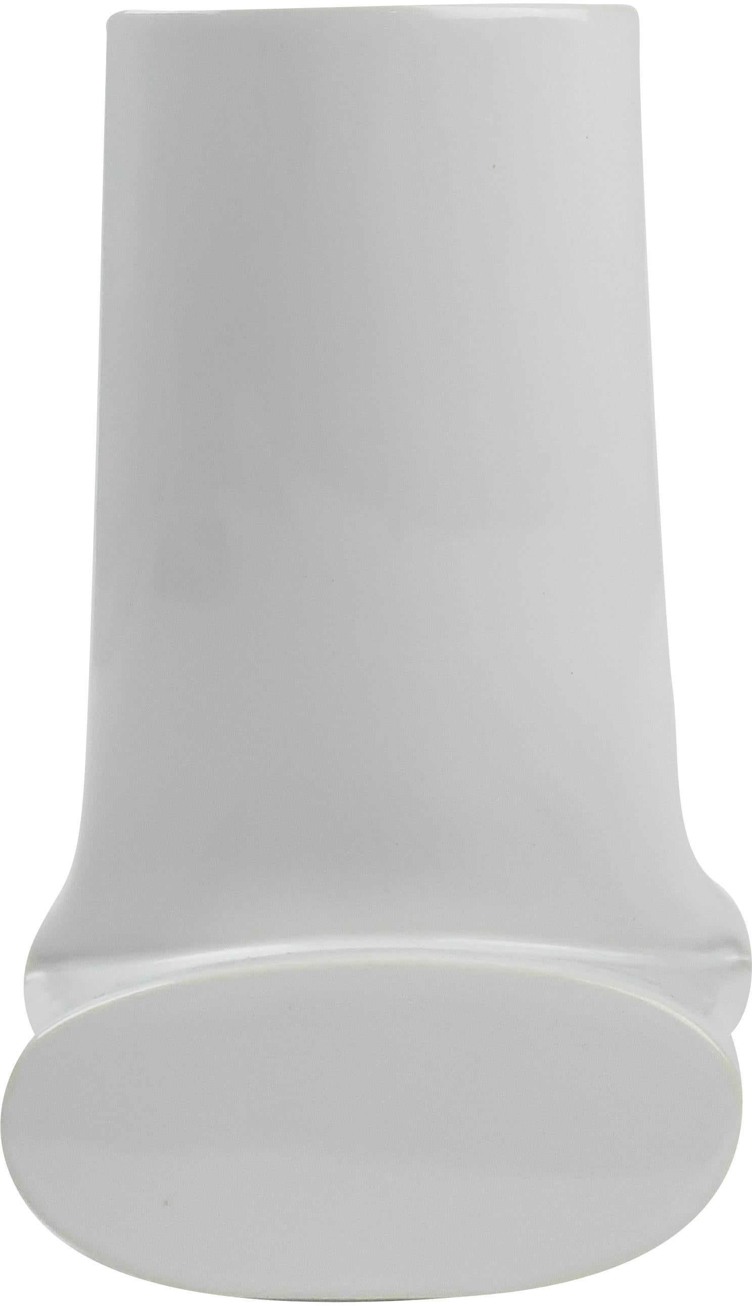 Post-Modern White Folded Ceramic Vase