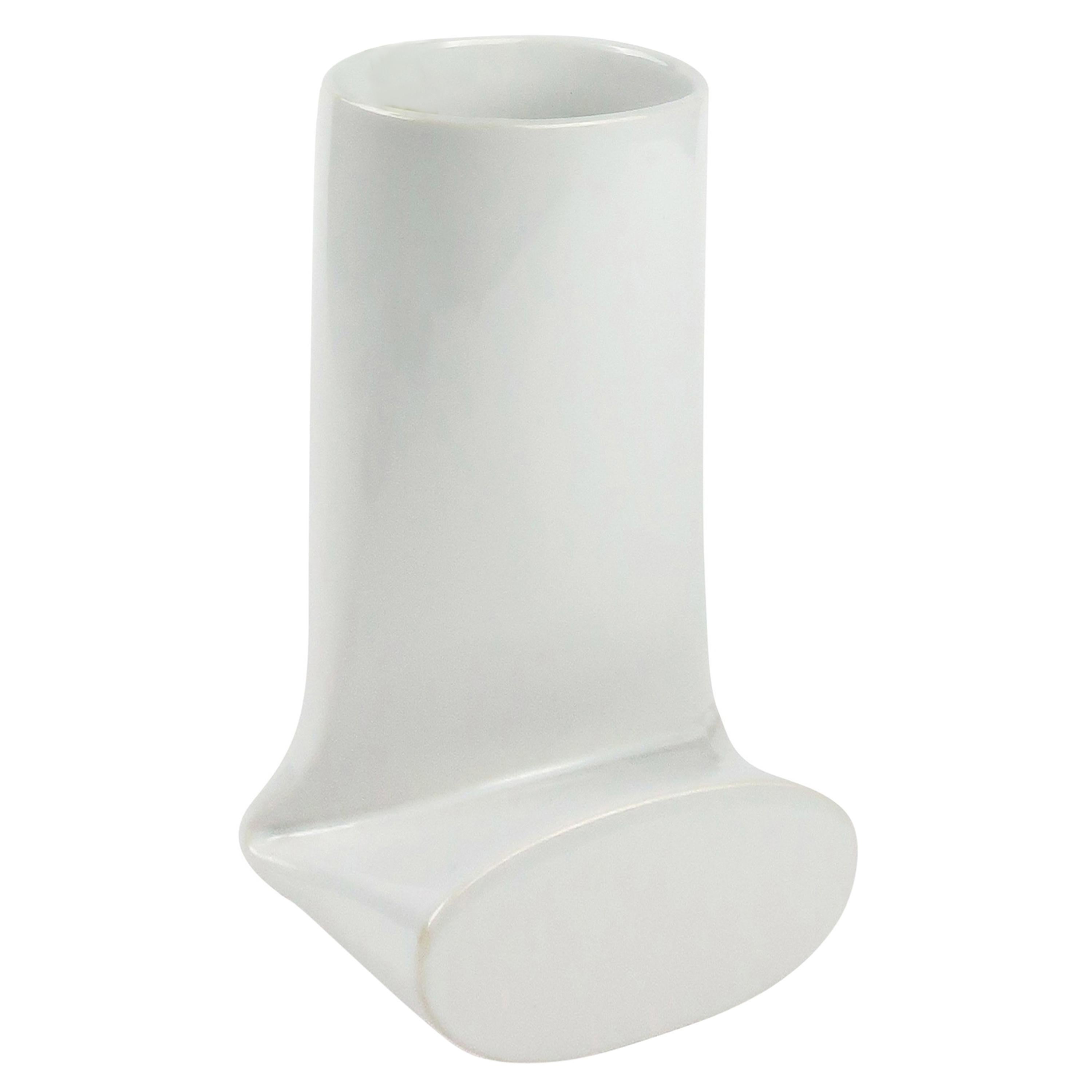 White Folded Ceramic Vase