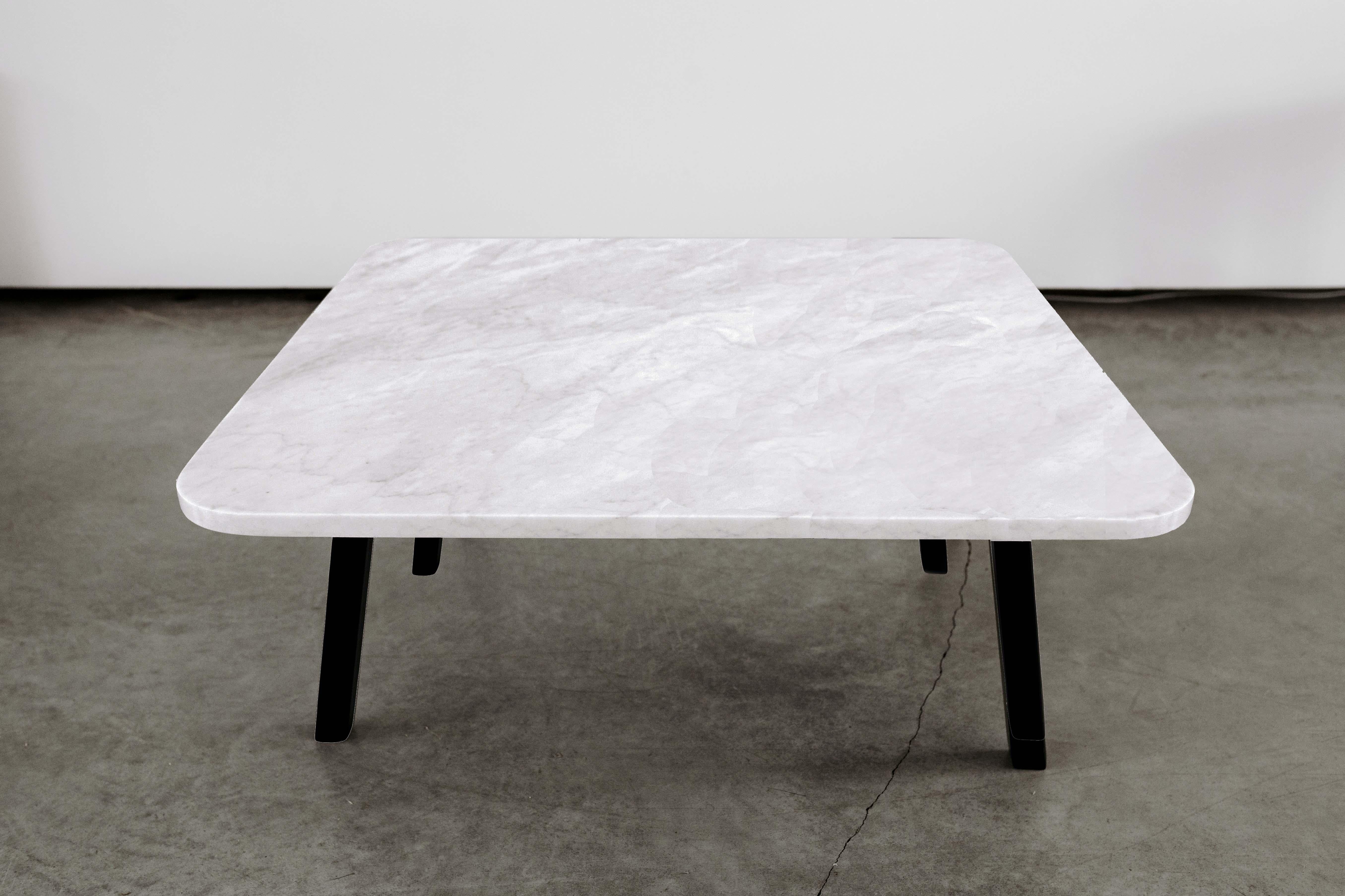 Polish White Form D Coffee Table by Un’common