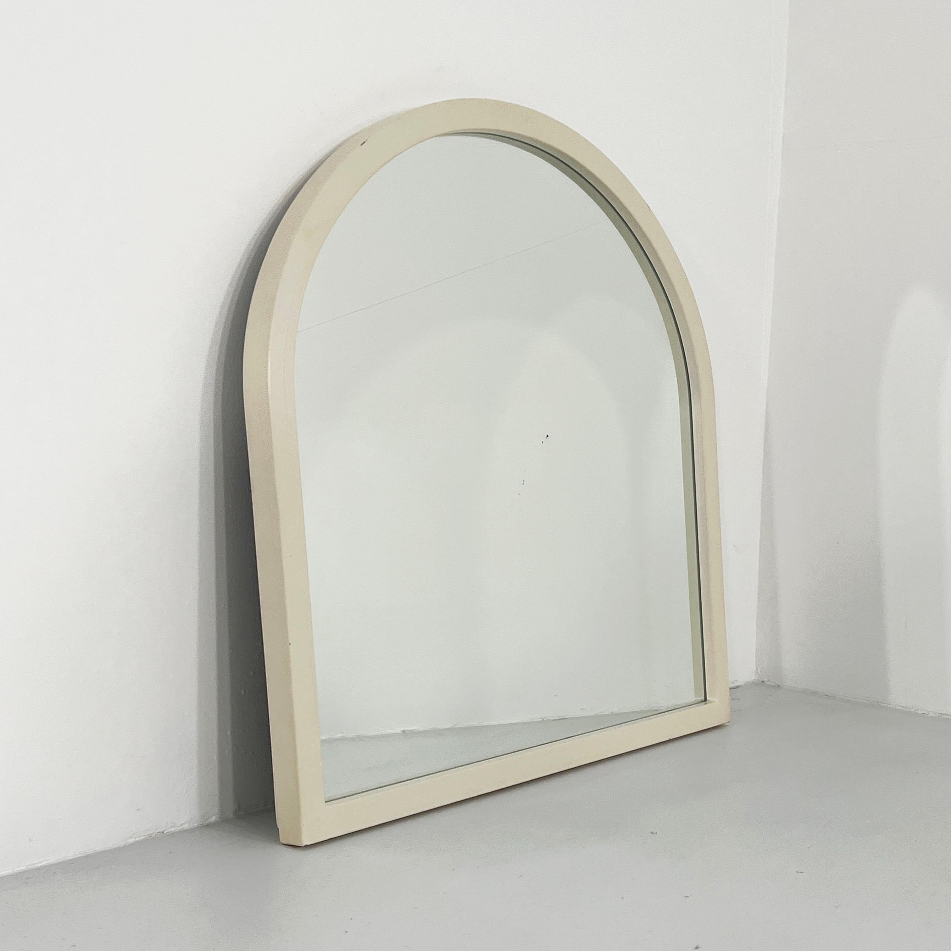Post-Modern White Frame Mirror Model 4720 by Anna Castelli Ferrieri for Kartell, 1980s