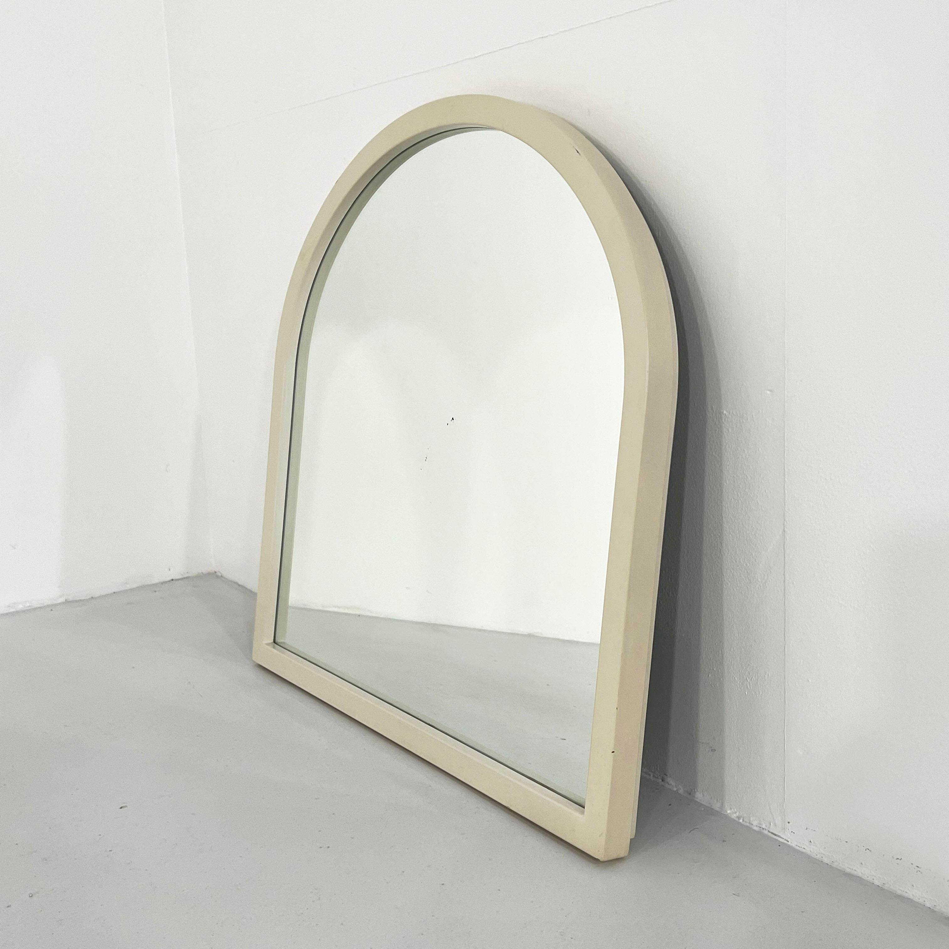 Italian White Frame Mirror Model 4720 by Anna Castelli Ferrieri for Kartell, 1980s