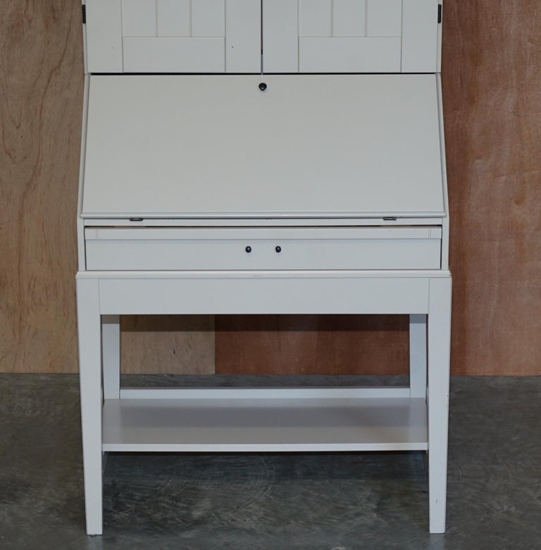 White Free Standing Bookcase with Bureau Desk and Single Sliding Drawer at  1stDibs | ikea bureau bookcase, ikea alve, alve ikea