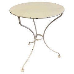 French white Iron Nightstand Table mid 20th