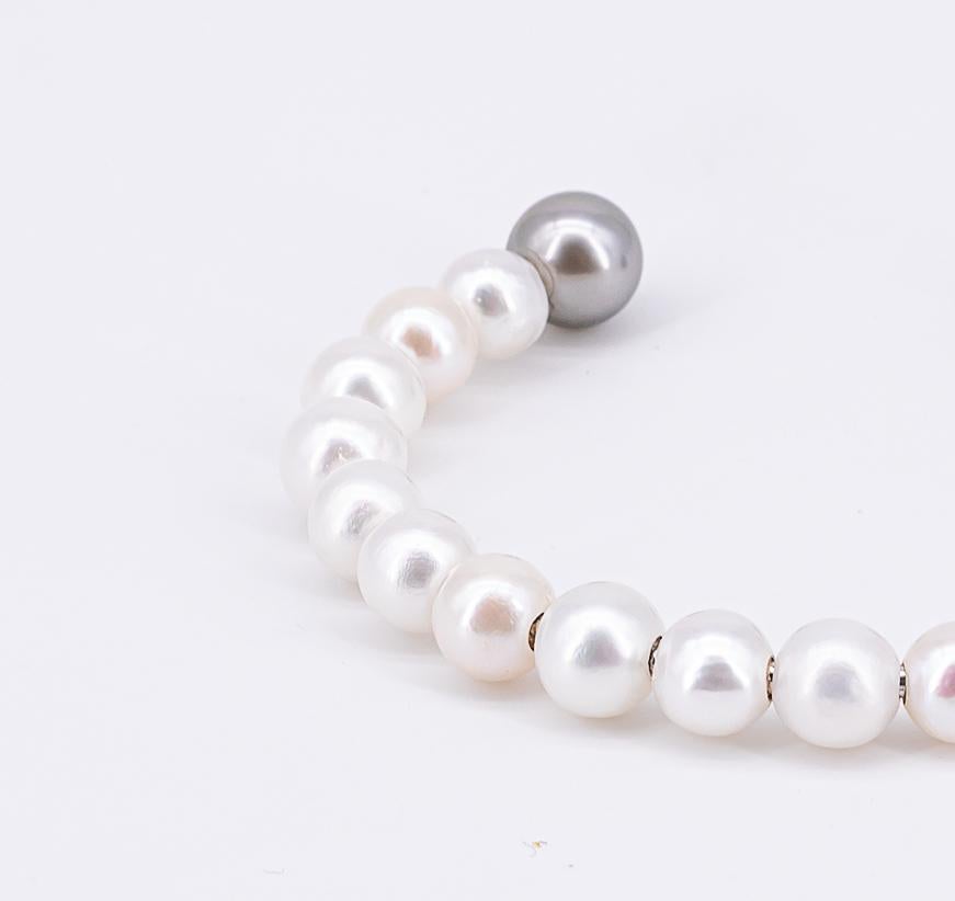 Manchette blanche et perles de Tahiti Neuf - En vente à Boostedt, SH