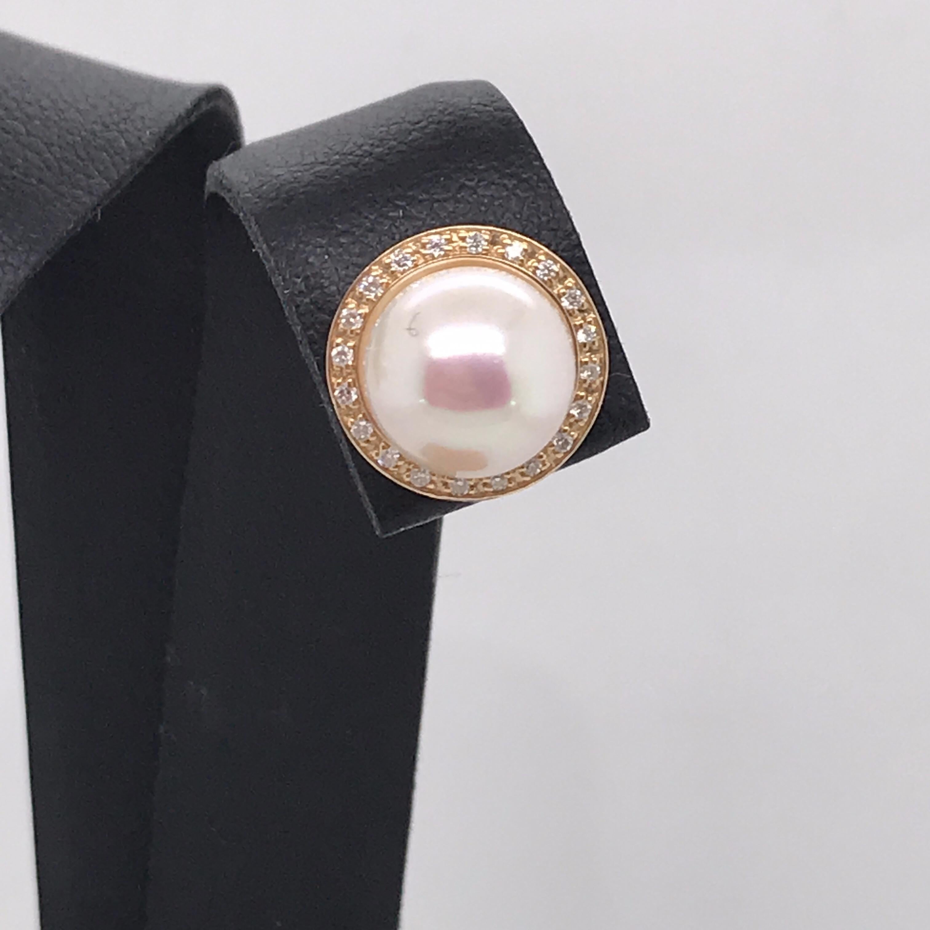 pearl earrings with diamond halo