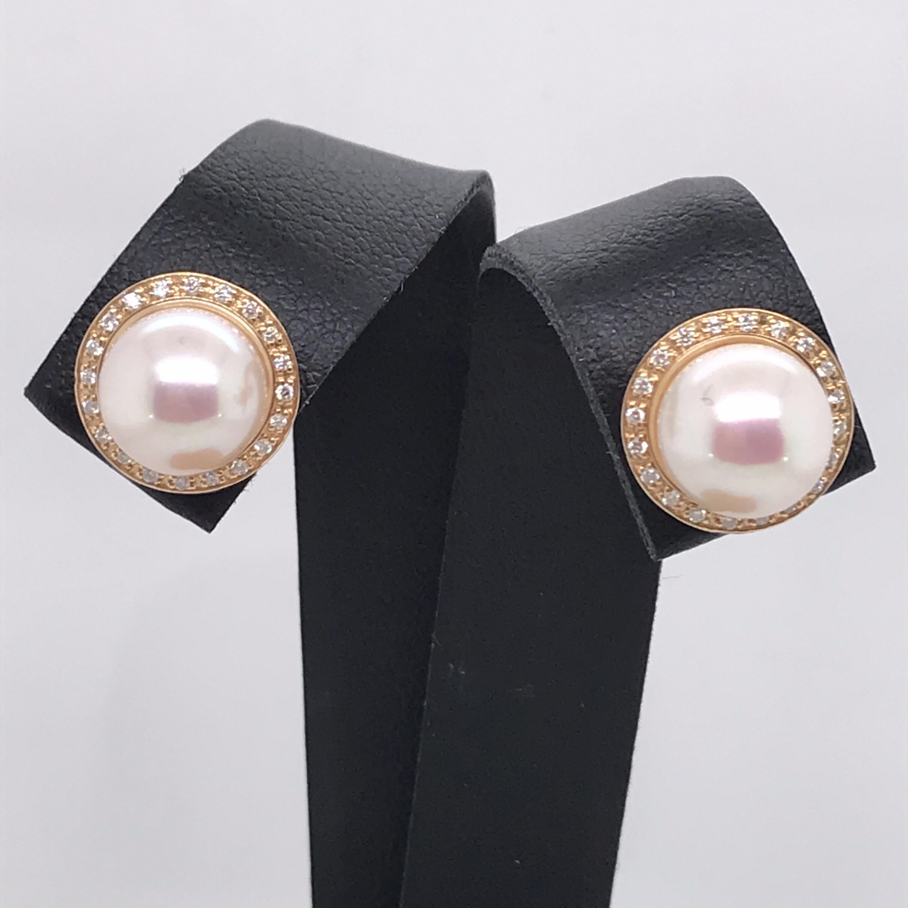 pearl halo earrings