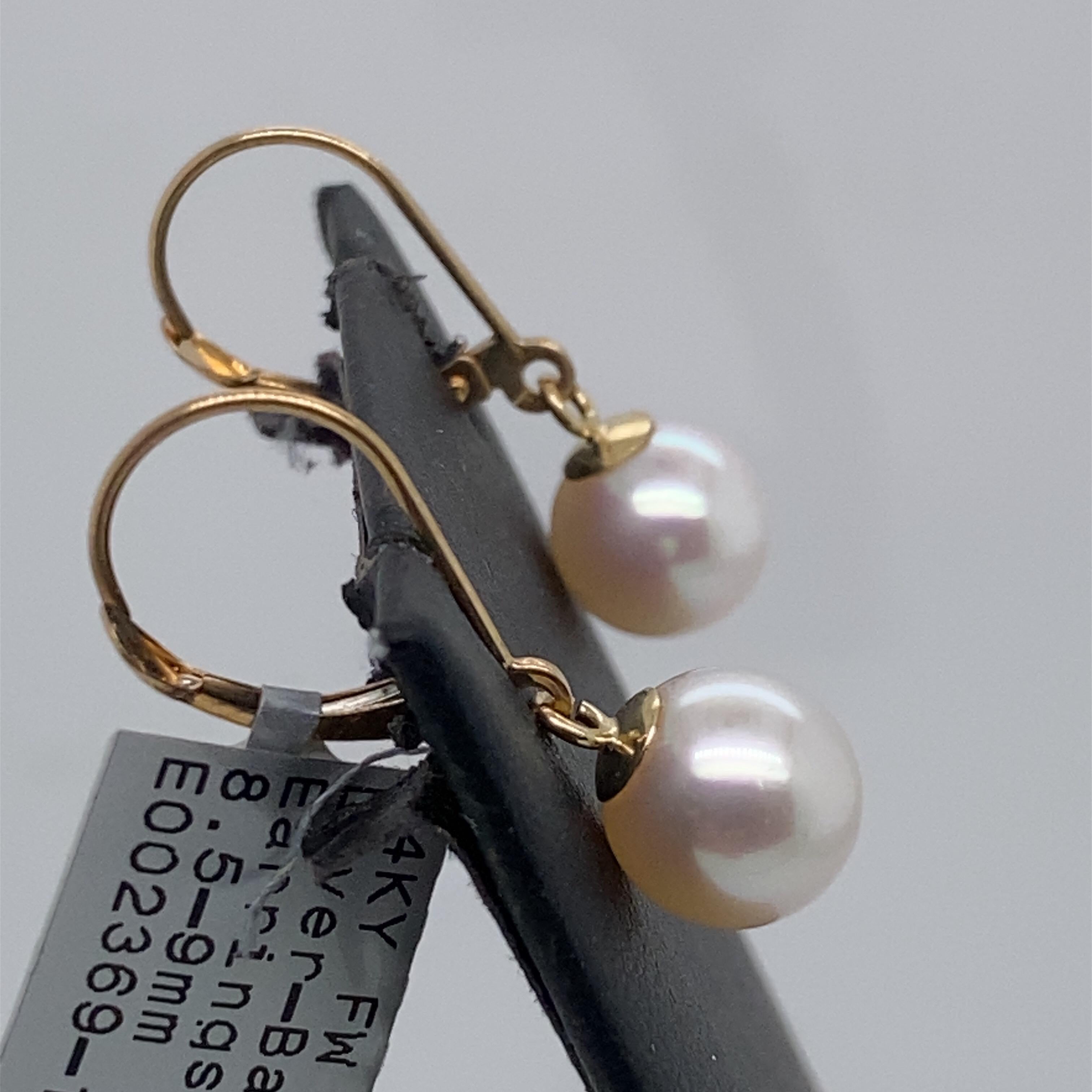 HARBOR D. White Freshwater Pearl Drop Earrings 14 Karat Yellow Gold In New Condition For Sale In New York, NY