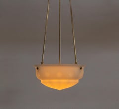 White Frosted Glass Bowl Pendant Light