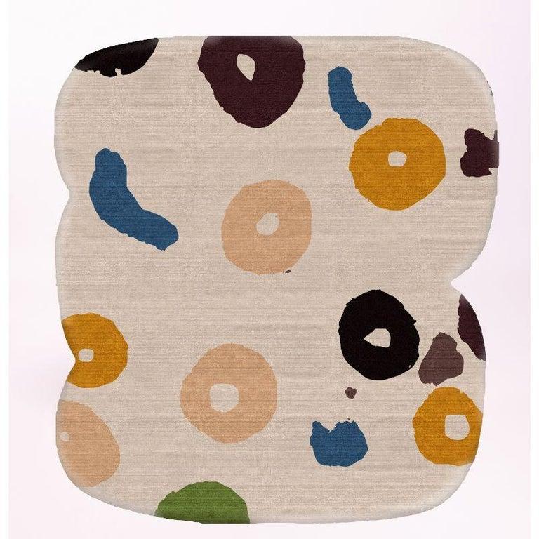 Modern White Fruti Rug, Large by Chuch Estudio For Sale