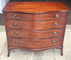 White Furniture Federal Mahogany Serpentine Chest of Drawers, Circa 1940s
