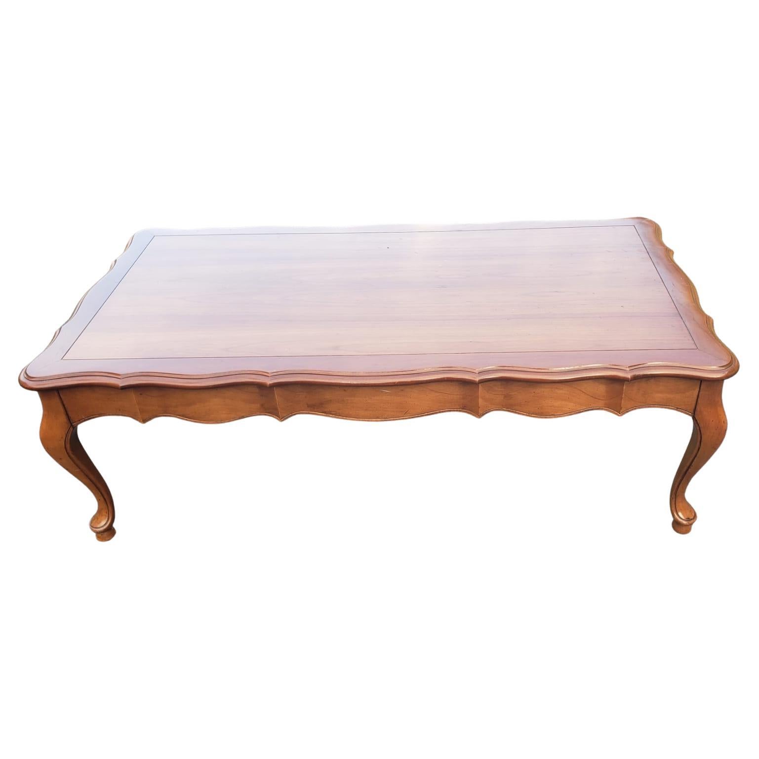 French Provincial White Furniture French Country Cocktail Coffee Table For Sale