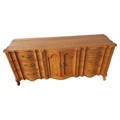 White Furniture French Country Maple Triple Dresser, Circa 1970s