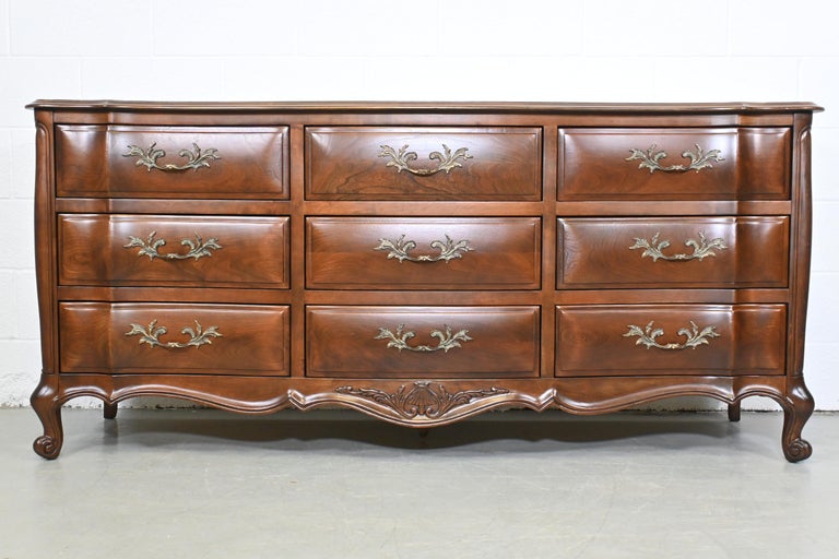 American White Furniture French Provincial Nine-Drawer Dresser For Sale
