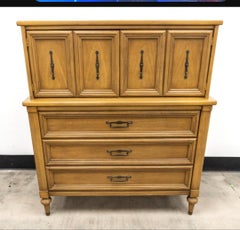 White Furniture Italian Tuscan Style Fruitwood Chest and Chest of Drawers