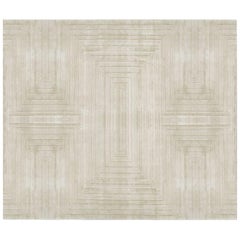 White Garden Rug in Hand-Tufted Botanical Silk by Rug'Society