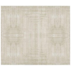 White Garden Rug in Hand-Tufted Botanical Silk by Rug'Society