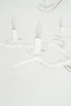 White Gesso Branch Chandelier