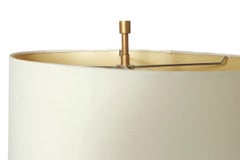 White Gesso Floor Lamp with Shade