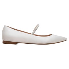 Mary White Gianvito Rossi Ballerine a Punta Mary Jane Taglia 41