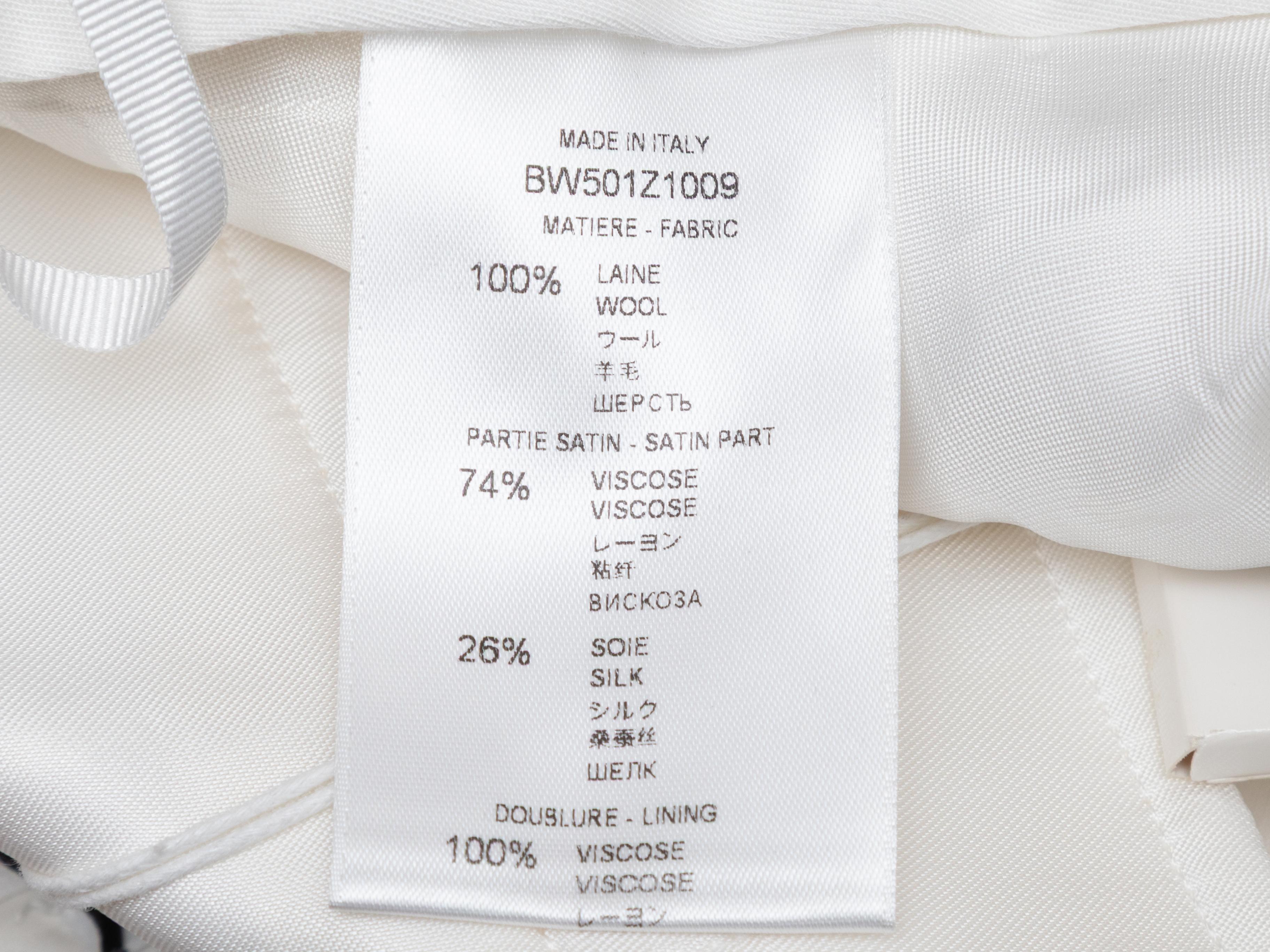 Weiße Givenchy Hose aus Wolle mit weitem Bein Größe FR 42 im Zustand „Gut“ im Angebot in New York, NY