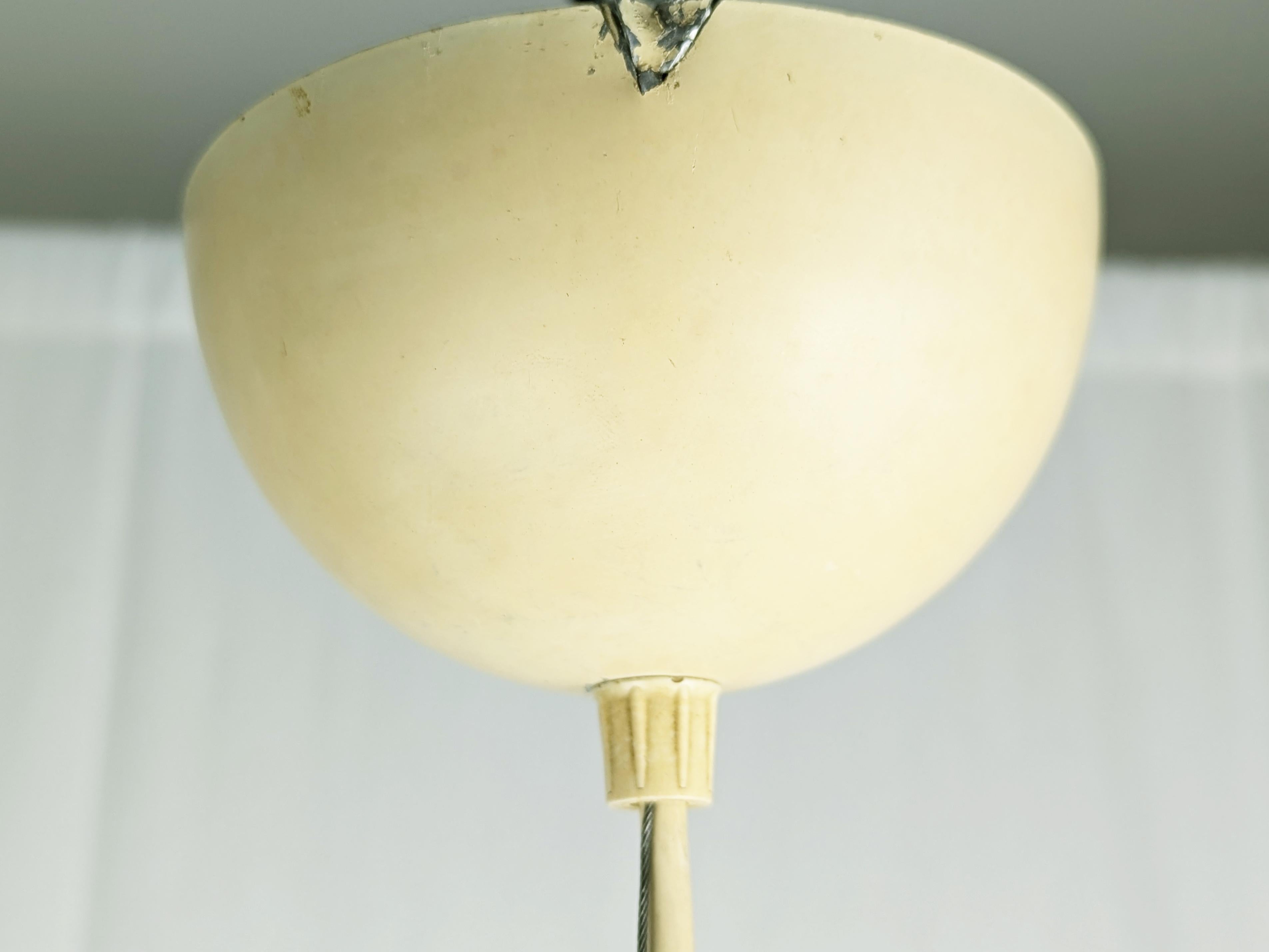 White Glass, Aluminum & Plastic Black & White Pendant by Castiglioni for Flos For Sale 5