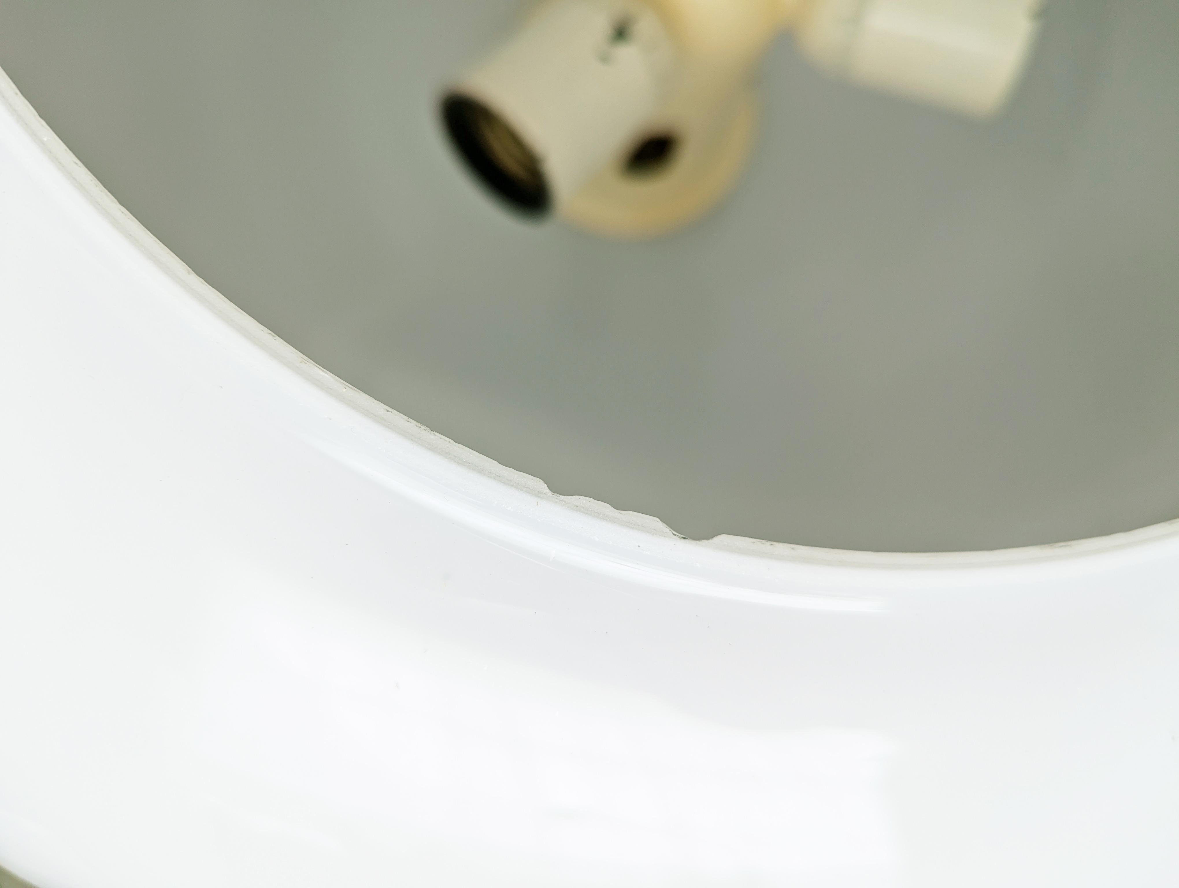 White Glass, Aluminum & Plastic Black & White Pendant by Castiglioni for Flos For Sale 3