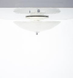 White Glass Bubble Flushmount, Italy, circa 1940