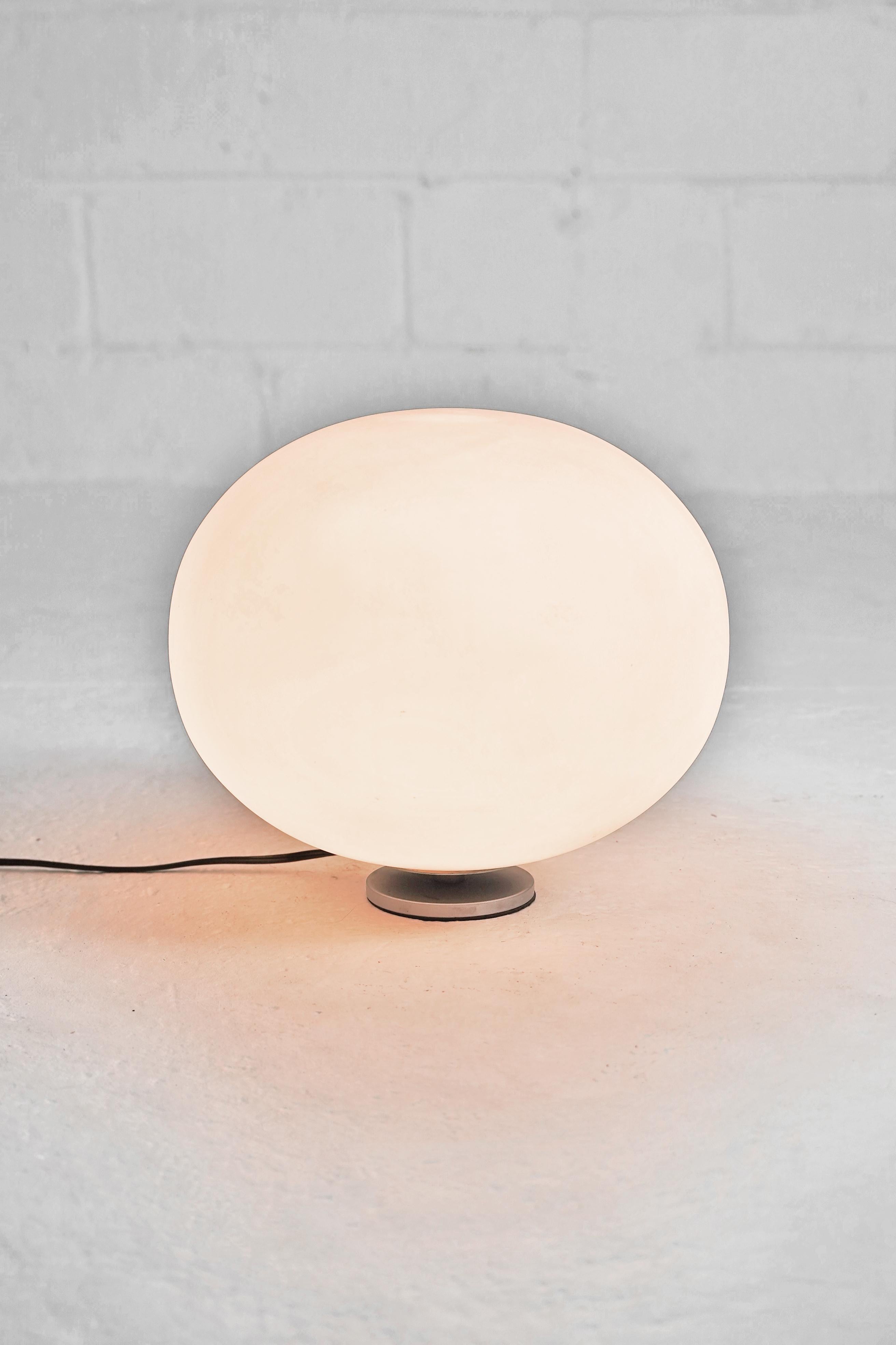 Stunning frosted glass bubble lamp in the style of Laurel Lamp Co.