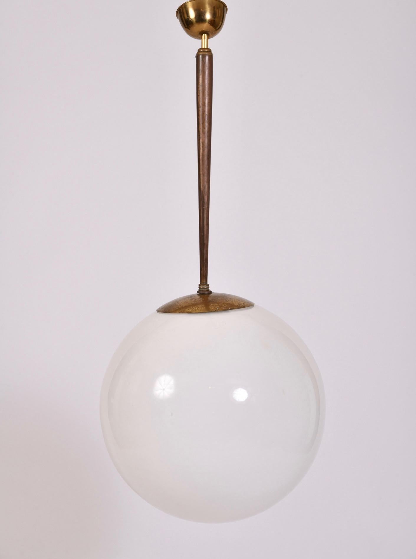 Elegant glass globe pendant. 

   