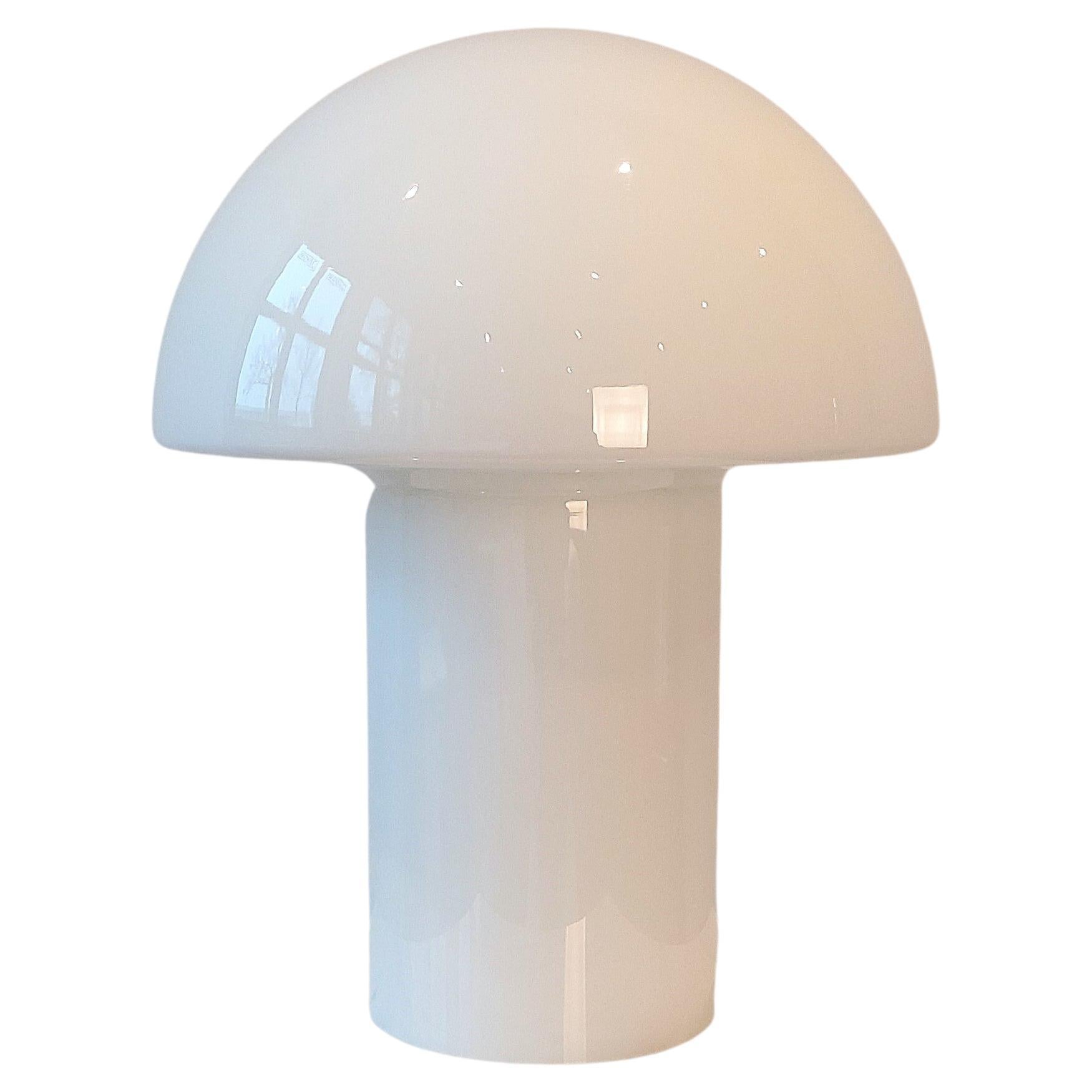 White Glass 'Lido' Table Lamp by Peill & Putzler, Germany