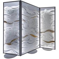 Écran en verre blanc
