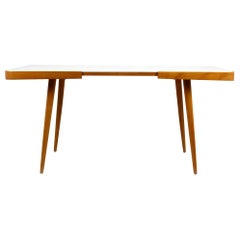 White Glass Top Coffee Table by Jiri Jiroutek for Interier Praha, 1960s