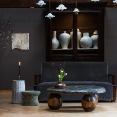 White Glazed Ball Vase